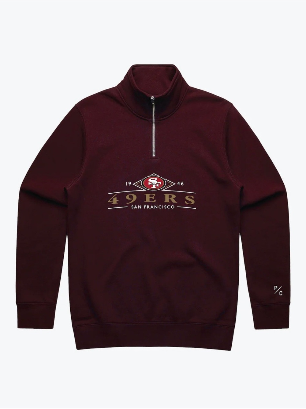 P/C San Francisco 49ers Quarter-Zip Maroon